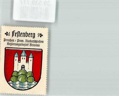 Festenberg Wappen Festenberg Freist. Preußen Prov. Niederschlesien