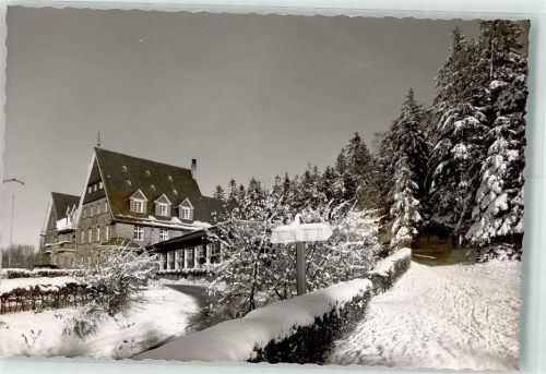 Dahle Haus Kohlberg Winter Schnee Wegweiser Ort handschriftlich Foto Original aus Archiv eines Ansichtskartenverlags