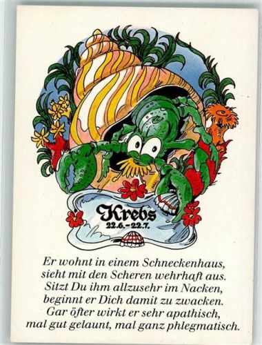 Krebs Spruch Muscheln