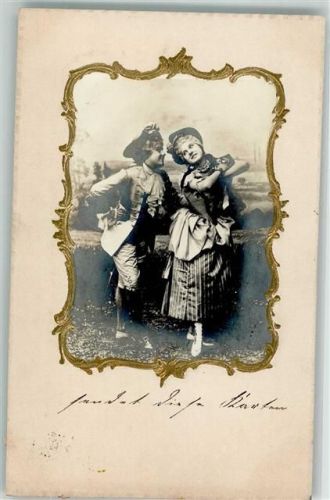 1902 Liebespaar Passepartout Kornfeld Privatfoto