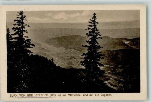 Belchen 1927 mit Münstertal und Vogesen Posthilfstelle Belchen
