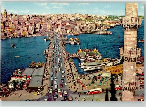 Konstantinopel Galata Brücke Hafen