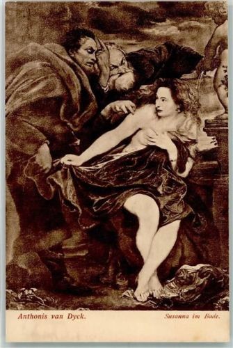 München sign. van Dyck Susanna im Bade in der Alten Pinakothek