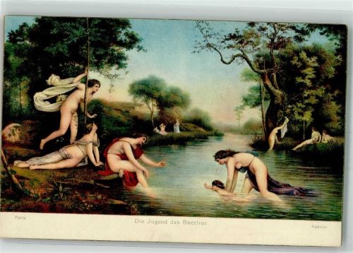 sign. Ranvier Victor Joseph Die Jugend des Bacchus Verlag Stengel Nr.29893
