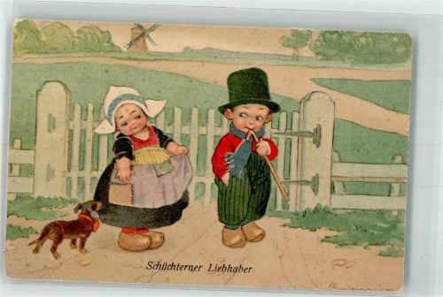 Tracht Holzschuhe Windmühle A.V. No. 1450