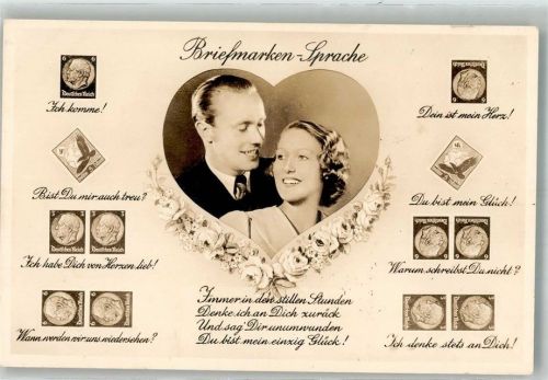 Verliebtes Paar im Herzen Rosen Amag 67366/1