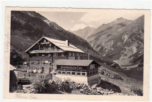 Sölden in Tirol mit Fremdenheim See gelaufen von 1941. Gute Erhaltung.