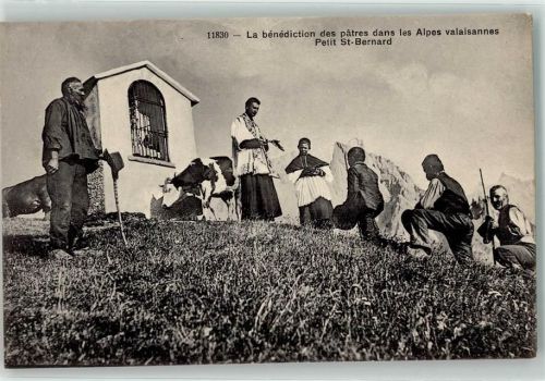 Bourg-Saint-Maurice La Benediction des patres dans les Alpes valaisannes Petit St Bernhard
