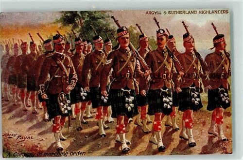 Argyll and Sutherland Highlanders sign. Payne - Tucks Karte Nr. 9937 Uniform