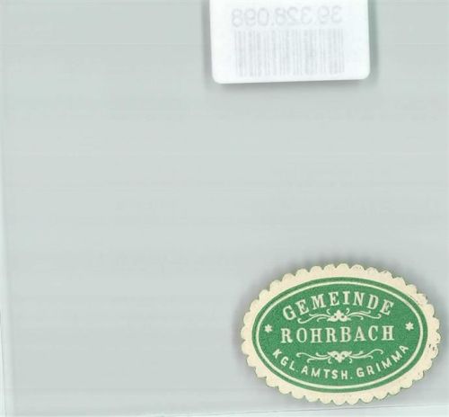 Rohrbach Postwesen Gemeinde Rohrbach Kgl. Amtsh. Grimma