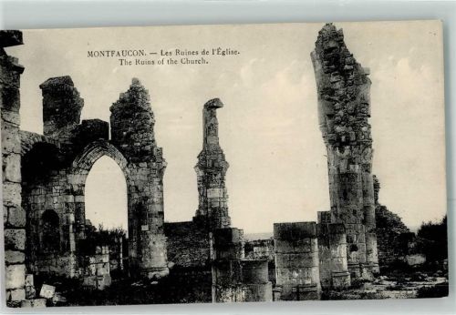 Montfaucon-d'Argonne 1914 les Ruines de l`Eglise