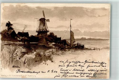 1900 sign. A. Heide Verlag Kimmelstiel Hamburg