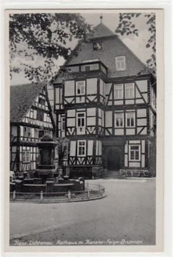 Hessisch Lichtenau Hessisch - Lichtenau. Rathaus mit Kanzler - Feige - Brunnen ungelaufen Gute Erhaltung.