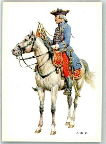 sign. Tritt W. Husaren Regiment Kalnoky Trompeter Uniform Künstlerkarte