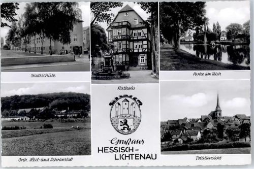 37235 W3436 Hessisch Lichtenau - Rathaus Stadtschule Orthopedische Heil- und Lehranstalt