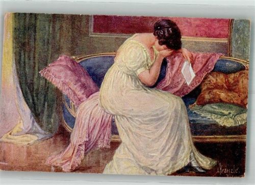 1916 Junge Frau hat Liebeskummer Salon Apart 5012