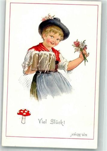 Kind Tracht Bierkrug Fliegenpilz Edelweiß