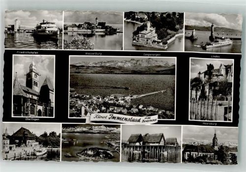 Immenstaad Fliegeraufnahme des Ortes Friedrichshafen Wasserburg Langenargen Lindau Überlingen Konstanz Mainau Pfahlbauten Meersburg Birnau