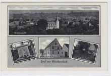 Kleinbrembach. Totalansicht Kriegerdenkmal 1914/18 Gastwirtschaft u. Fleischerei zum Thüringer Hof Gedenkstein v. 1813 ungelaufen Gute Erhaltung.
