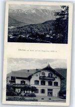 82496 W8106 Oberau , Loisach - Blick auf Zugspitze, Villa Cornet