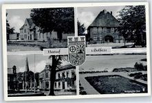 24589 W2353 Nortorf b Neumünster - Bahnhof, Schule, Rathausplatz, Borgdorfer See, Wappen