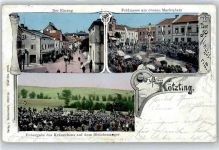83339 W8224 Kötzing , Oberbay - Feldmesse am Marktplatz verziert