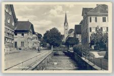 88239 W7988 Weiler im Allgäu - Bach, Blick zur Kirche