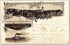 86919 W8919 Utting a. Ammersee Gebrauchsspuren Schiff Dampfer Gisela