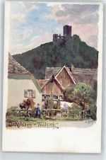 Waldkirch , Kastelburg Biese, K. Lithographie / Künstlerkarte