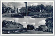 24848 W2382 Kropp b Schleswig - Schule, Kirche, Ehrenmal, Marktplatz