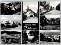37671 W3470 Bödexen - Kirche, Teilansicht, Ortspartie