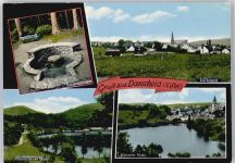 54552 W5569 Darscheid , Kr Daun - Kirche, Ortsansicht, Sauerbrunnen, Gemünder Maar, Ulmener Maar