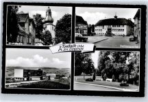 64668 W6149 Rimbach , Odenw - Kirche, Rathaus, Schule, Grünanlagen