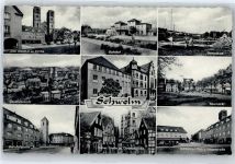 58332 W5830 Schwelm - Alter Markt, Ev. Kirche, Gesamtansicht, Bahnhofstraße, Bahnhof, Kreishaus, Kölner Straße, Strandbad, Neumarkt, Märkischer Platz