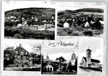 36269 W6433 Philippsthal (Werra) - Schule, Teilansicht, Rathaus, Schlossgarten, Kirche