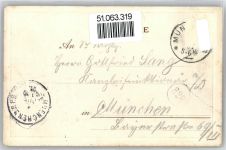 Münsingen Prägedruck , Marke entfernt Kaserne Lithographie