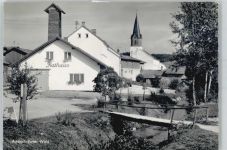94250 W8371 Achslach - Kirche, Rathaus, Ortsansicht, Pension Cafe Bendikt Ebner