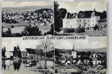 58566 W5883 Kierspe - Kirche, Ortsansicht, Haus Isenburg, Schnörrenbach