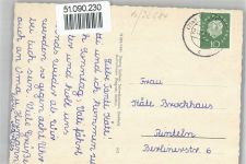 32584 W4972 Gohfeld , Kr Herford - Sparkasse, Kirche, Landfrauenschule, Ortsansicht