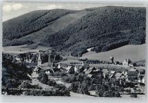 59889 W5779 Wenholthausen , Sauerland - Totalansicht mit Kirche