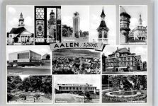 73430 W7080 Aalen , Württ - Kriegerdenkmal , Hallenbad