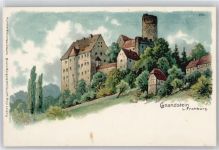 04654 O7233 Frohburg Lithographie Burg Gnandstein