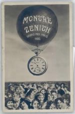 Taschenuhr , Grand Prix Paris Ballon Fotomontage AK