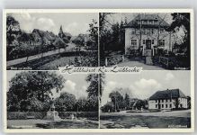 32609 W4971 Hüllhorst - Kirche, Kurhaus, Kriegerdenkmal, Amt