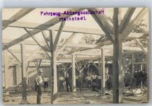 74722 W6967 Hainstadt , Baden - Bauarbeiter , Hausbau , Foto-Karte
