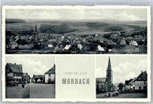 54497 W5552 Morbach , Hunsrück - Kirche, Autos