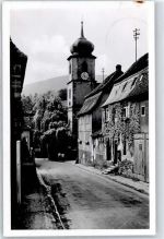 63925 W8761 Laudenbach , Unterfr - Blick zur Kirche, Notopfer