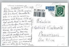 63925 W8761 Laudenbach , Unterfr - Blick zur Kirche, Notopfer