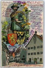 97070 W8700 Heidingsfeld - Wappen, Rathaus, Jäger