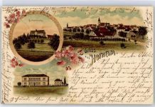 97461 W8729 Hofheim Lithographie 1899 Bettenburg Spital